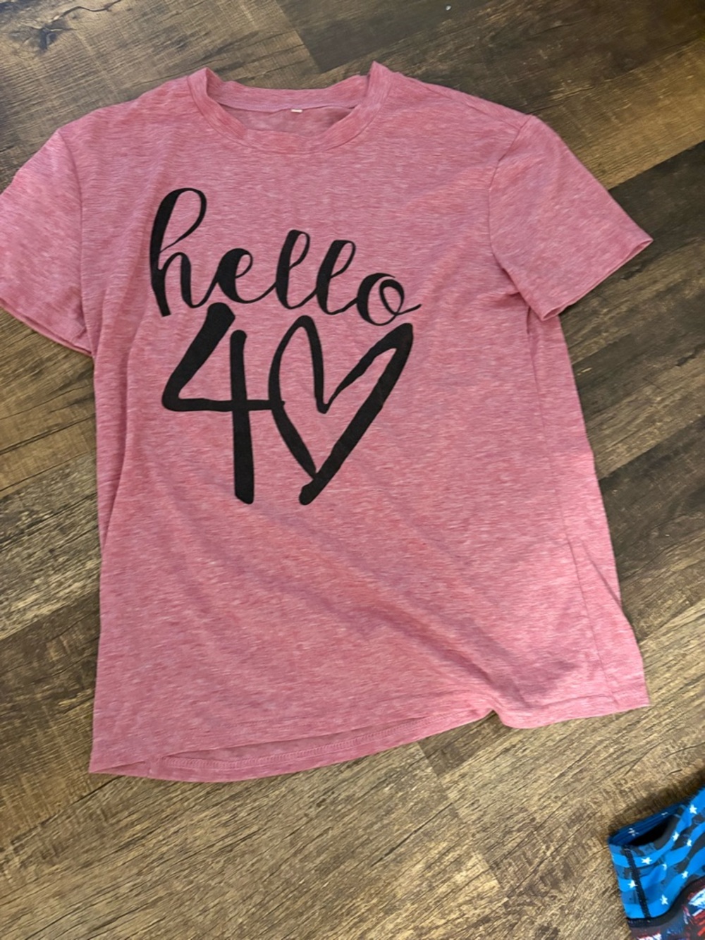 Hello 40 Pink Graphic Tee